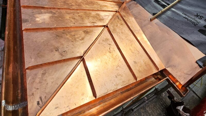 Detail Kupferdach Detail Kupferdach